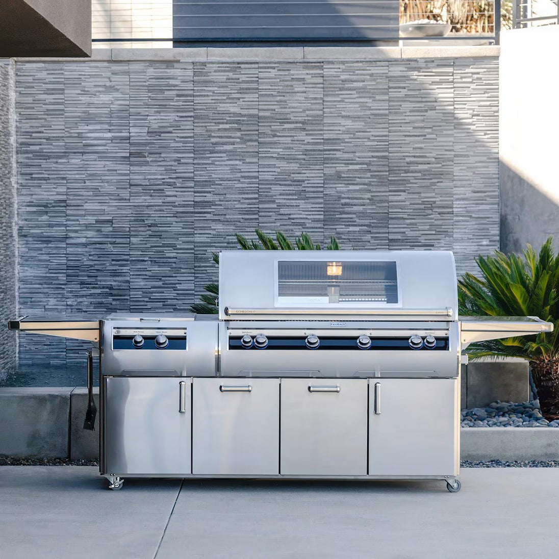 Fire Magic Echelon Diamond E1060s 48-Inch Natural Gas Grill w/ Power Burner, Rotisserie, Magic Window & Digital Thermometer - E1060S-9E1N-51-W
