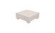 Beige, modern Signature Coffee Table by Ledge Lounger, with a square design, flat top, and four short legs, viewed from a slight angle against a white background.