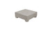 The Signature Coffee Table by Ledge Lounger is a square, grey stone pedestal with four short feet, making it an elegant piece perfect for complementing your poolside essentials against a pristine white backdrop.