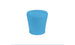 Against a plain white backdrop, the Ledge Lounger Affinity Side Table, a chic blue cylindrical stool with a smooth tapering design, is ideal for outdoor spaces and versatile enough for in-pool use.