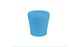 Against a plain white backdrop, the Ledge Lounger Affinity Side Table, a chic blue cylindrical stool with a smooth tapering design, is ideal for outdoor spaces and versatile enough for in-pool use.