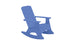 The Mainstay Adirondack Rocker by Ledge Lounger is a blue rocker with a high back, armrests, and a slatted design. Enhanced with stainless steel hardware, this sturdy piece adds charm to any outdoor space.