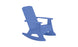 The Mainstay Adirondack Rocker by Ledge Lounger is a blue rocker with a high back, armrests, and a slatted design. Enhanced with stainless steel hardware, this sturdy piece adds charm to any outdoor space.