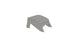 The Legacy Adirondack Ottoman by Ledge Lounger is a gray, durable plastic footrest with a slatted design and angled support, ideal for outdoor relaxation. This rectangular ottoman enhances any patio setting.