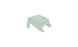 The Ledge Lounger Legacy Adirondack Ottoman is a light green slatted wooden footrest for outdoor relaxation, featuring a slightly curved top and triangular sides, perfect for patios or gardens, isolated on a white background.