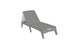 The Ledge Lounger Mainstay Chaise is a gray adjustable outdoor lounge chair with a slatted backrest and multiple reclining positions, ideal for garden or patio relaxation with its stylish, simple design and rectangular seat.