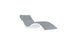 Introducing the Ledge Loungers Signature Chaise Cushion—a modern, ergonomic gray lounge chair with a white frame, featuring a sleek design and headrest pillow for ultimate relaxation.