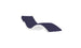 The Signature Chaise Cushion by Ledge Lounger offers supreme relaxation with a modern curved design and headrest pillow, available in sleek white and dark blue.