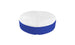 Relax in style with the Ledge Lounger Signature Round Sunbed, featuring a white cushioned top and blue base. Perfect for outdoor spaces, its minimalist design and central button detail offer a modern touch to your decor.