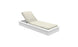 The Ledge Lounger Echo Chaise, a sleek white lounger with an adjustable backrest and light beige cushion, is the perfect addition to enhance any outdoor space and is showcased against a plain white background.