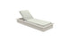 The Echo Chaise by Ledge Lounger is a beige adjustable lounge chair, featuring a cushioned seat and reclining backrest on a flat base, ideal for enhancing your outdoor area. Displayed on a plain white background.