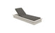 The Echo Chaise by Ledge Lounger is a modern outdoor chaise featuring a cushioned backrest and seat with a sleek, minimalist design. Its light-colored frame pairs beautifully with the dark cushion, enhancing any stylish outdoor space.
