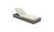 The Echo Chaise by Ledge Lounger features a white cushioned design with an adjustable backrest on a sleek gray base, perfect for elevating any outdoor space with its elegant simplicity.