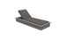 The Echo Chaise by Ledge Lounger is a gray outdoor lounger with an adjustable backrest. It features a sleek, modern design with a padded seat and backrest for added comfort, all set within a rectangular frame.