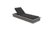 The Echo Chaise by Ledge Lounger features a gray frame and dark cushion, perfect for any outdoor space. Its adjustable backrest adds comfort, while the sleek, minimalist design makes it ideal for patio or poolside relaxation.