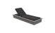 The Echo Chaise by Ledge Lounger features a gray frame and dark cushion, perfect for any outdoor space. Its adjustable backrest adds comfort, while the sleek, minimalist design makes it ideal for patio or poolside relaxation.