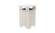 The Ledge Lounger Mainstay Trash Bin, on final sale, is a beige rectangular outdoor can with an open top and four wide vertical slats, featuring a flat square cover supported by short horizontal beams.