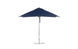 The Essential Fiberglass Umbrella - 10 Square Pulley by Ledge Lounger features marine-grade fabrics with a metal pole and base, ideal for outdoor use. Its symmetrical square shape provides durable shade against sunlight and weather elements.