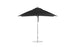 The Essential Fiberglass Umbrella - 10 Square Pulley by Ledge Lounger boasts a marine-grade fabric canopy, metal pole, and round base. Displayed open against a white background, it provides generous shade with its expansive design.
