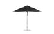 The Essential Fiberglass Umbrella - 10 Square Pulley by Ledge Lounger boasts a marine-grade fabric canopy, metal pole, and round base. Displayed open against a white background, it provides generous shade with its expansive design.