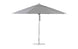 The Essential Fiberglass Umbrella - 13 Octagon Pulley by Ledge Lounger features a marine-grade fabric canopy and a sturdy aluminum pole on a round base, presenting a modern, minimalist design ideal for any patio.