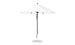 The Essential Fiberglass Umbrella - 9 Octagon Pulley from Ledge Lounger features a sleek silver pole, a rounded base, and marine-grade fabrics. It offers a classic octagonal shape for outdoor use, blending simple and modern design for reliable shade.