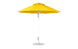 The Ledge Lounger Essential Fiberglass Umbrella features a 9 octagon shape with a pulley system. It has a yellow marine-grade fabric canopy, metallic pole, and round base for shade in patios or gardens. Its adjustable height and durable fiberglass structure make it perfect for outdoor use.