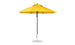 The Essential Fiberglass Umbrella by Ledge Lounger features a sturdy metal pole with a round base, marine-grade fabric canopy supported by metal ribs, and a neat crank mechanism.