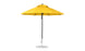 The Essential Fiberglass Umbrella by Ledge Lounger features a sturdy metal pole with a round base, marine-grade fabric canopy supported by metal ribs, and a neat crank mechanism.