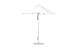 The Essential Fiberglass Umbrella by Ledge Lounger features a modern design with wind-resistant marine-grade fabrics and an adjustable height mechanism, ensuring robust durability. This 7.5 octagon pulley umbrella has a smooth metal pole and round base, perfect for any outdoor setting.