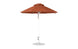 The Ledge Lounger Essential Fiberglass Umbrella features a 7.5 octagon canopy made from marine-grade fabric, supported by a white pole with a base, designed to be fully opened and wind resistant.