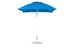 The Ledge Lounger Essential Fiberglass Umbrella features a sleek metal pole, round base, and durable marine-grade fabrics. This blue 7.5 square pulley design is simple yet elegant, providing ample shade for gardens or patios.
