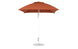 The Ledge Lounger Essential Fiberglass Umbrella features a simple 7.5 square canopy made from marine-grade fabric, supported by a slim silver pole and round base. Its designed for outdoor use, providing ultimate protection against the elements.