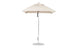 The Ledge Lounger Essential Fiberglass Umbrella features a 6.5 square canopy with durable aluminum pole and simple pulley mechanism for easy use. Its stable base, marine-grade fabrics, and stylish design make it perfect for outdoor settings.