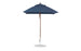 The Ledge Lounger Essential Fiberglass Umbrella features a 6.5 square canopy and sturdy aluminum pole with metal base. Its marine-grade fabric is perfect for patios or gardens, and it opens easily with a pulley system, offering adjustable shade.