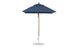 The Ledge Lounger Essential Fiberglass Umbrella features a 6.5 square canopy and sturdy aluminum pole with metal base. Its marine-grade fabric is perfect for patios or gardens, and it opens easily with a pulley system, offering adjustable shade.