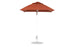 The Ledge Lounger Essential Fiberglass Umbrella, 6.5 Square Pulley in brown, boasts a modern design with an aluminum center pole and round base. Made from marine-grade fabrics, its shown closed against a plain white background.