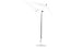 The white Ledge Lounger Essential Fiberglass Umbrella features a sleek metal pole, circular base, and an adjustable auto tilt. Ideal for outdoor use, this 7.5 square umbrella offers shade with corrosion-resistant materials and marine-grade fabrics.