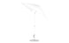 The Essential Fiberglass Umbrella by Ledge Lounger is a 6.5 square with a metal pole, circular base, and auto tilt. Its marine-grade fabric ensures its ideal for outdoor use, offering shade and durability.
