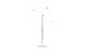 The Essential Fiberglass Umbrella by Ledge Lounger, a 6.5 square model with an auto tilt crank, features a white design with a wooden pole and metal base, crafted from corrosion-resistant materials and durable marine-grade fabrics, showcased against a plain white background.