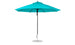 The Ledge Lounger Essential Fiberglass Umbrella is an 11 octagon pulley design crafted in turquoise marine-grade fabric with a sleek black pole and round base. Its wide canopy with a wind vent offers ample shade and exceptional wind resistance, making it the ideal patio umbrella choice.