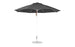 The Essential Fiberglass Umbrella - 11 Octagon Pulley by Ledge Lounger features marine-grade fabrics and a silver pole with a round base, standing open on a white background. Its elegant conical design is perfect for outdoor use, providing shade and wind resistance.