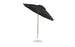 Uncover the Essential Fiberglass Umbrella by Ledge Lounger, boasting a 9 black octagonal canopy made from marine-grade fabrics. Supported by a wooden pole and metal base, it allows for hassle-free angle adjustment with its crank auto-tilt feature, ensuring excellent sun protection.