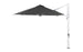The Ultra Cantilever Umbrella - 11 Octagon by Ledge Lounger is a large black patio umbrella with a sturdy metal frame and side crank. Its sleek design enhances patio spaces, and adding an outdoor umbrella light can provide evening charm.