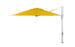 The Ultra Cantilever Umbrella - 13 Octagon by Ledge Lounger is a large yellow patio umbrella with a tilting mechanism, supported by a sturdy silver pole. Pair it with a rechargeable outdoor umbrella light to illuminate your evening gatherings perfectly.