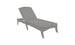 The Legacy Chaise by Ledge Lounger is a gray outdoor lounge chair with an adjustable backrest, featuring multiple reclining positions. Its minimalistic and sleek design enhances any outdoor space.