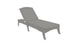 The Legacy Chaise by Ledge Lounger is a gray outdoor lounge chair with an adjustable backrest, featuring multiple reclining positions. Its minimalistic and sleek design enhances any outdoor space.