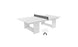 The Ledge Lounger Table Tennis Set is a perfect choice for outdoor entertainment, offering a modern minimalist design with a sleek white table featuring a black net. It includes two white paddles and sturdy rectangular legs, ensuring stability and style for any ping pong enthusiast.
