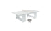 The Ledge Lounger Table Tennis Set, a minimalist white design with a simple net, is perfect for outdoor entertainment. Two sleek paddles complement the clean, modern aesthetic, ideal for any ping pong enthusiast.