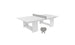 The Ledge Lounger Table Tennis Set features a white table with a net and includes two ping pong paddles, ideal for outdoor fun.